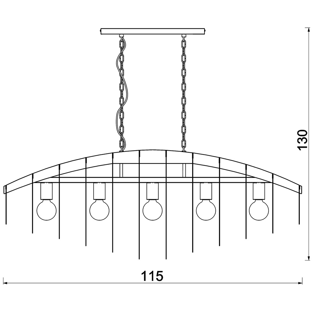 Pendant light Space Eliptic Rings