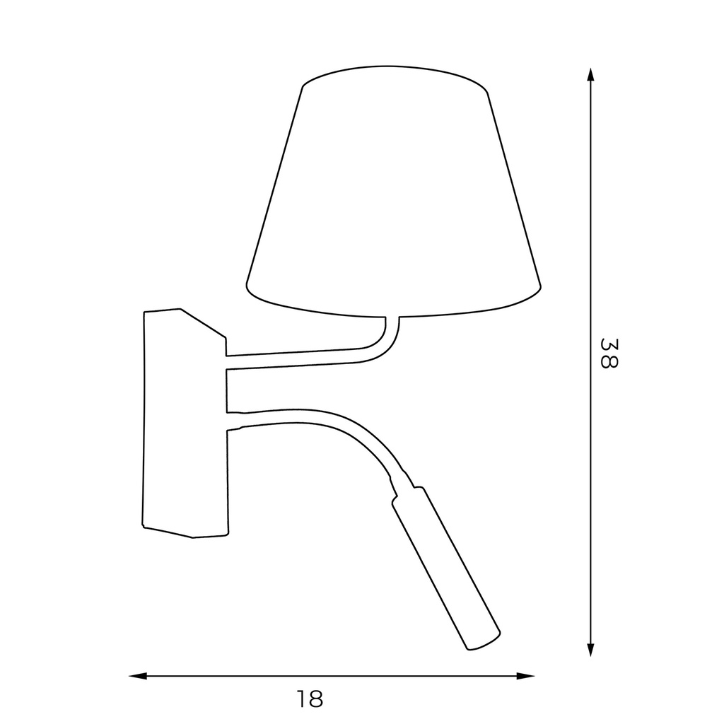 Wall light Arden Cone G9+E27