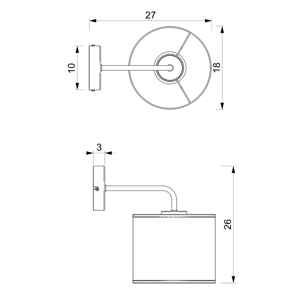 Wall light Loft Shade E27