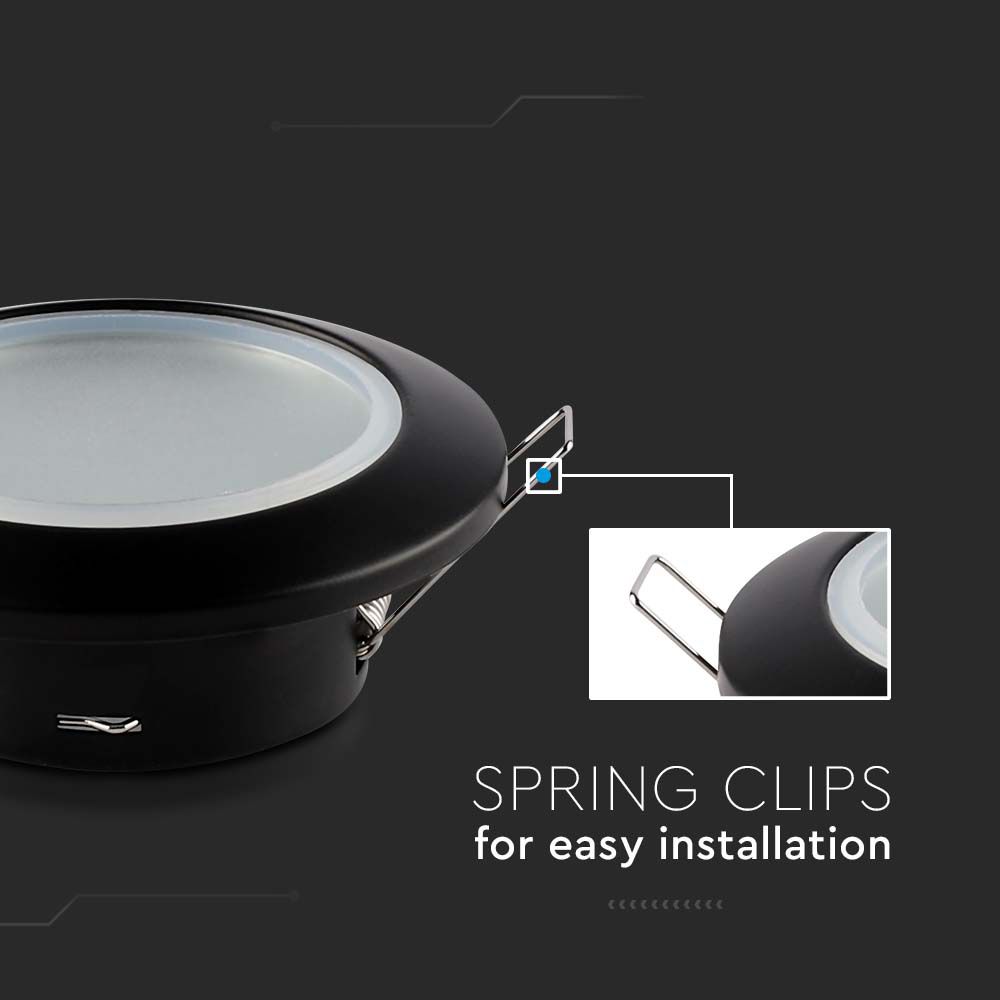 VT-981 GU10 Fitting Round Black