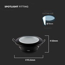VT-981 GU10 Fitting Round Black