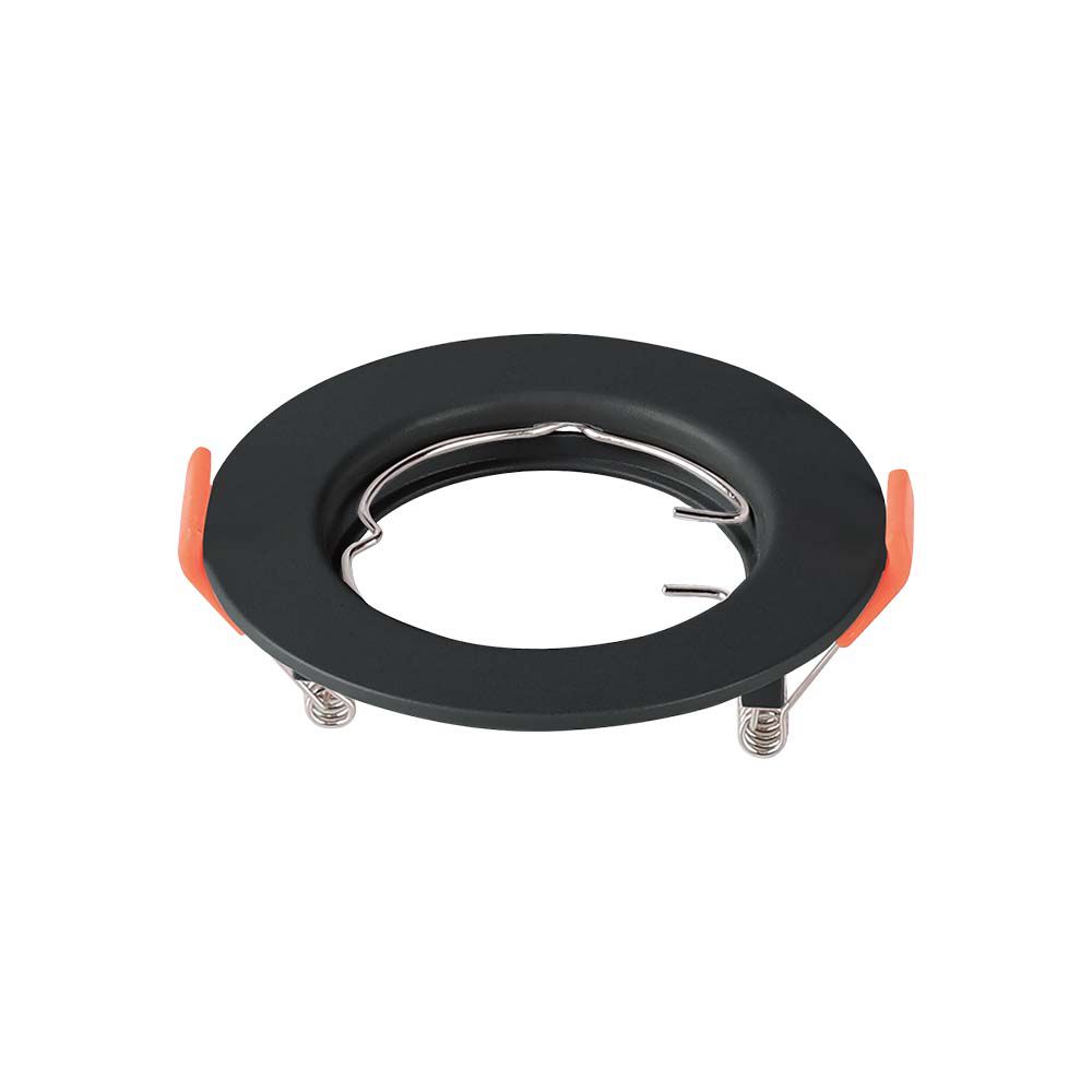 VT-929 GU10 Fitting Round Black 2 pcs