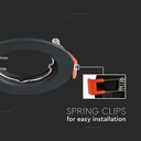 VT-929 GU10 Fitting Round Black 2 pcs