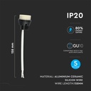 GU10 Lamp Holder PVC Cable 5 pcs Pack