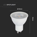 LED Spotlight SAMSUNG Chip GU10 6W Ripple Plastic Lens Cover 110° Dimmable 4000K