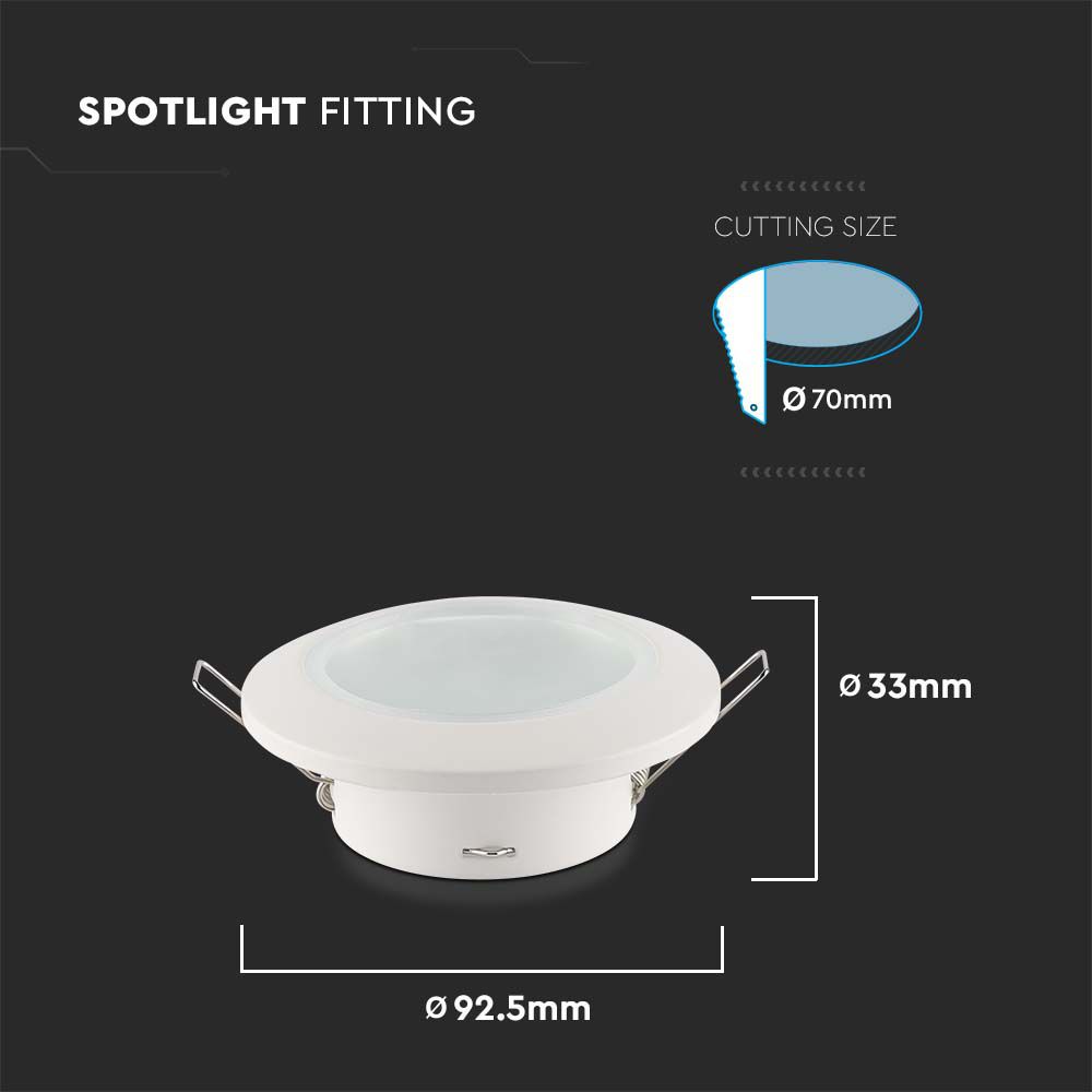 VT-981 GU10 Fitting Round White