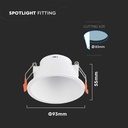 VT-925 GU10 Fitting Round White
