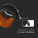 VT-974 GU10 Fitting Round Black