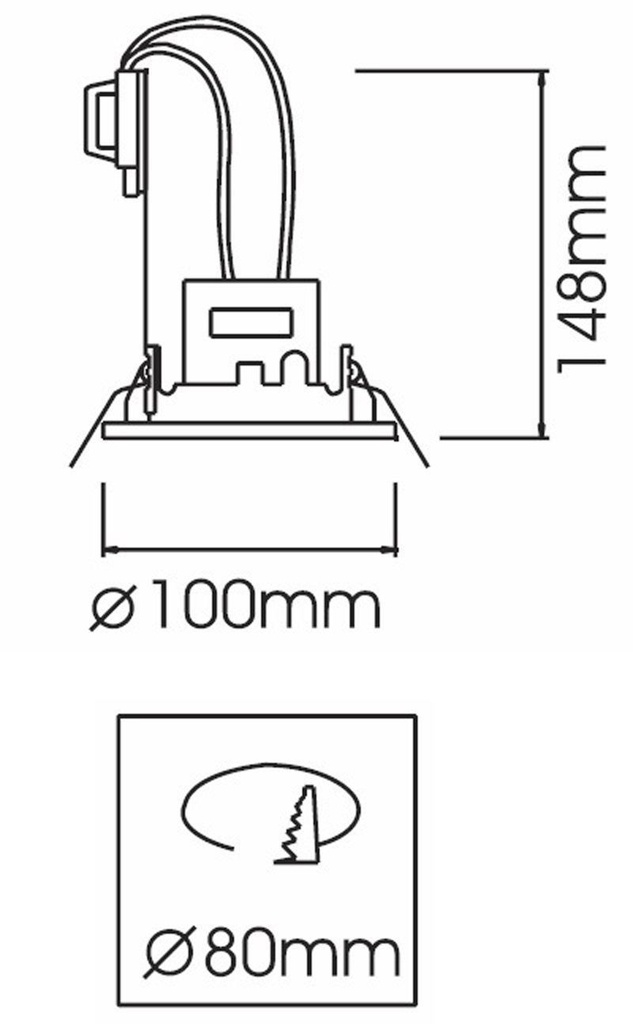  Vgradna svetilka downlight Deneb, 1x max. 50 W GU10, srebrna