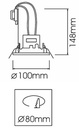  Vgradna svetilka downlight Deneb, 1x max. 50 W GU10, srebrna