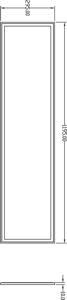 LED panel Office CCT, 300x1200 mm, 77 W, 3000-4000 K, bel
