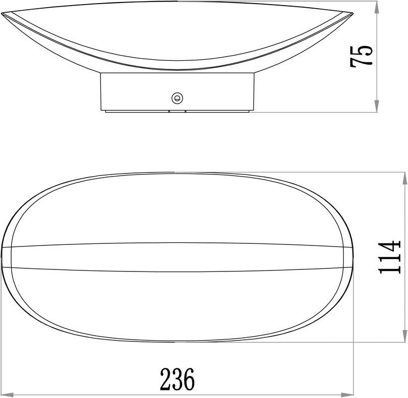 LED stenska svetilka Avior, 12,7 W, 3000 K, siva