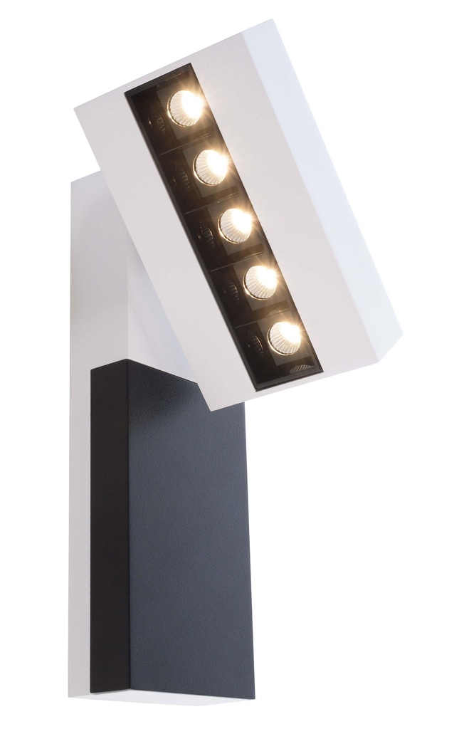LED stenska svetilka Ceti 5, 13 W, DIM, 3000 K, bela