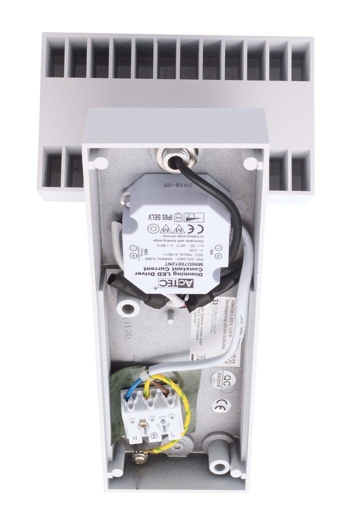 LED stenska svetilka Ceti 5, 13 W, DIM, 3000 K, bela