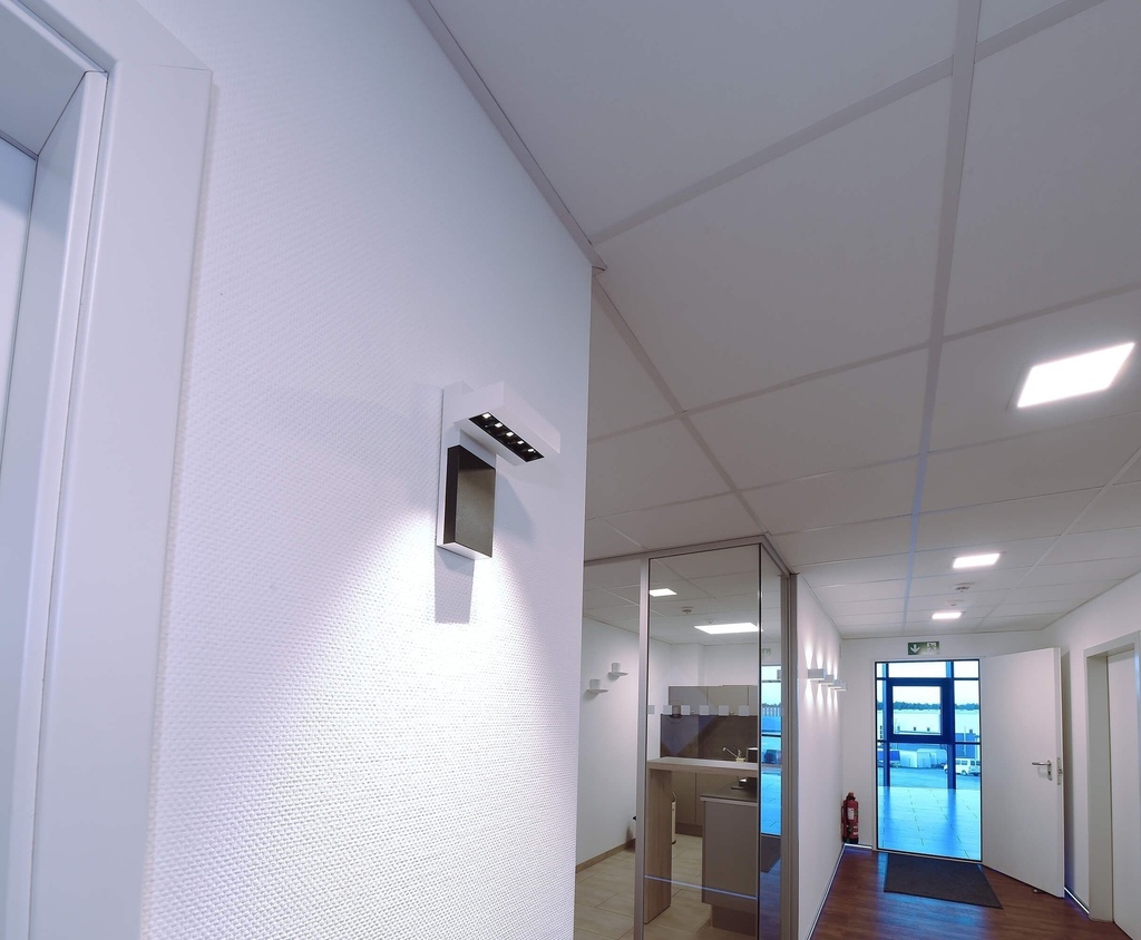 LED stenska svetilka Ceti 5, 13 W, DIM, 3000 K, bela