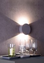 LED stenska svetilka Lupe II, 6,2 W, 3000 K, siva