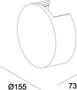 LED stenska svetilka Lupe II, 6,2 W, 3000 K, siva