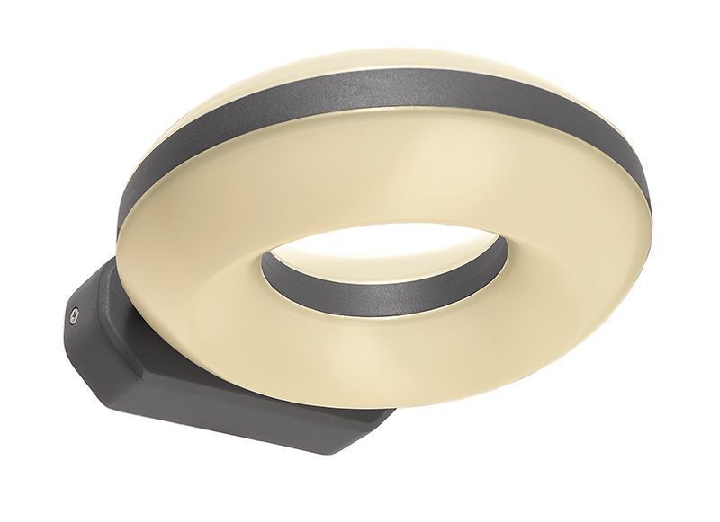 LED stenska svetilka Muscae, 13 W, 3000 K, siva