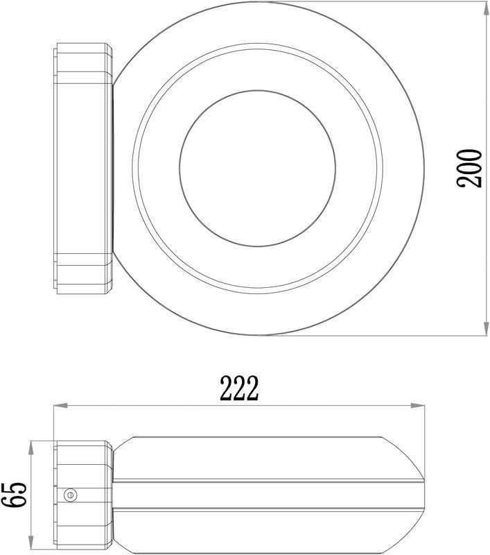 LED stenska svetilka Muscae, 13 W, 3000 K, siva