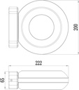 LED stenska svetilka Muscae, 13 W, 3000 K, siva