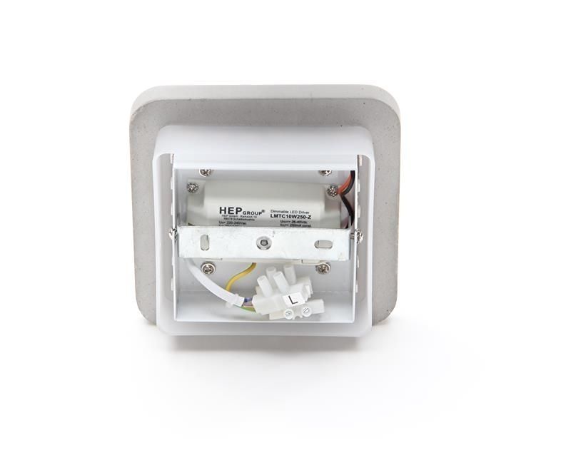 LED stenska svetilka Relono II, 4,1 W, DIM, 3000 K, siva