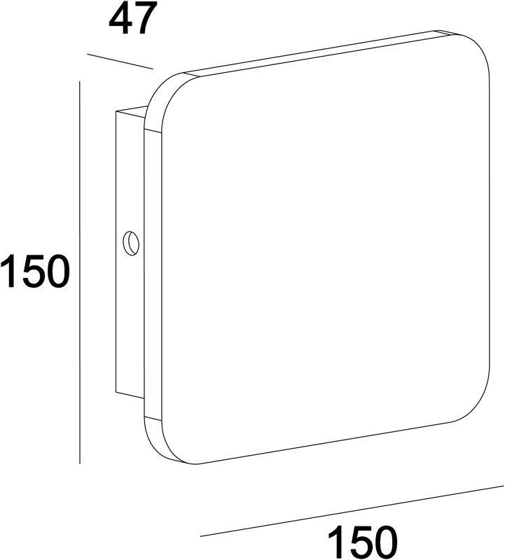LED stenska svetilka Relono II, 4,1 W, DIM, 3000 K, siva