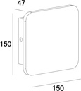 LED stenska svetilka Relono II, 4,1 W, DIM, 3000 K, siva