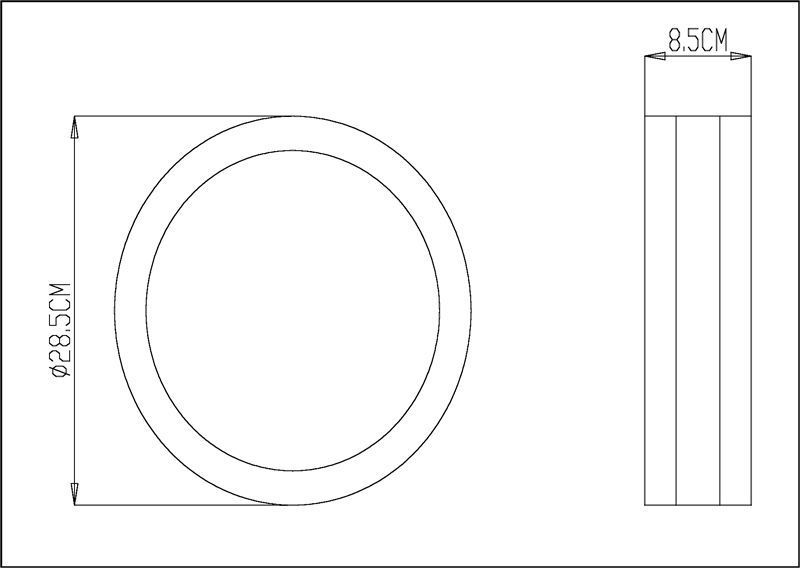 LED stenska svetilka Scuti II Rund, 2x max. 11 W E27, siva