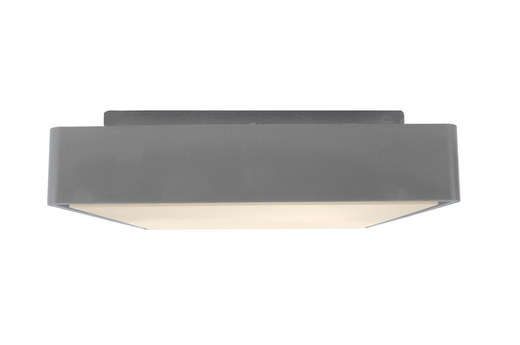 LED stropna svetilka Quadrata II 296x296 mm, 16 W, 3000 K, siva