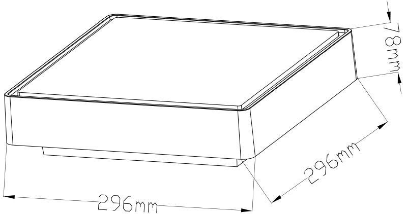 LED stropna svetilka Quadrata II 296x296 mm, 16 W, 3000 K, siva