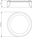 LED stropna svetilka Sculptoris 450 mm, 27 W, DIM, 3000 K, bela