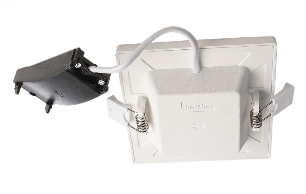 LED vgradna stropna svetilka Alya Eckig, 7 W, DIM, 2700 K, bela