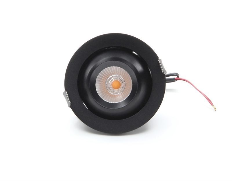 LED vgradna stropna svetilka Bellatrix, 9 W, 3000 K, črna