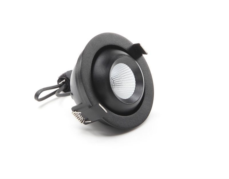 LED vgradna stropna svetilka Bellatrix, 9 W, 3000 K, črna