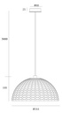 LED viseča svetilka Basket II 350 mm, 1x max. 40 W E27, bela
