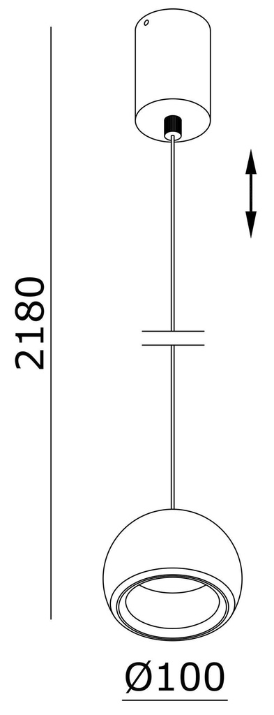 LED viseča svetilka Heze I, 6,5 W, 3000 K, bela