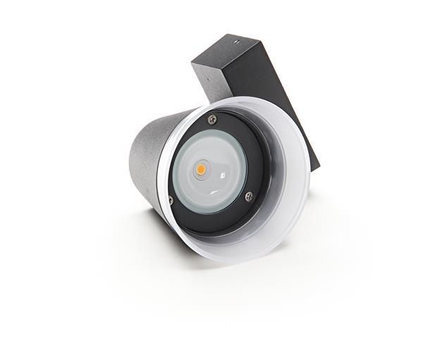 LED stenska svetilka Serpentis, 6,2 W, 3000 K, siva