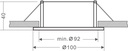 Vgradna svetilka downlight Enif, 1x max. 35 W MR16, bela