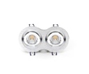 Vgradna svetilka downlight Mira, 2x max. 35 W MR16, srebrna