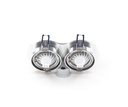 Vgradna svetilka downlight Mira, 2x max. 35 W MR16, srebrna