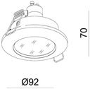 Vgradna svetilka downlight Rund, 1x max. 50 W GU10, srebrna