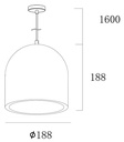 Viseča svetilka Concreto I, 1x max. 25 W E27, siva
