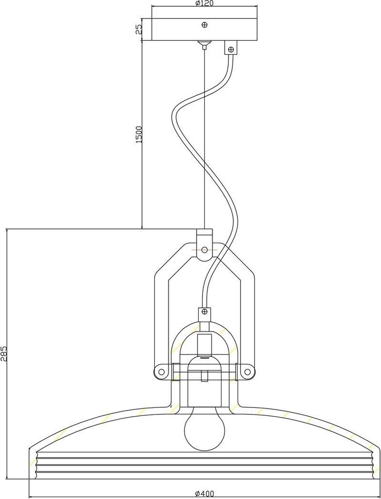 Viseča svetilka Cygni, 1x max. 25 W E27, siva