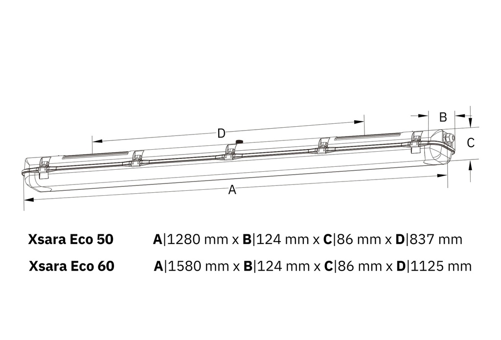 Linear LED luminaire Xsara ﻿ECO 