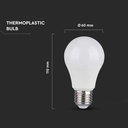 LED Bulb - 10.5W E27 A58 Plastic 6500K 