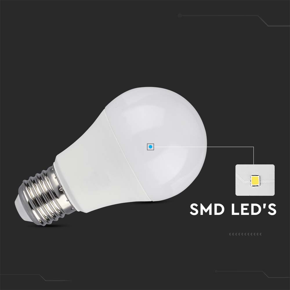 LED Bulb - 10.5W E27 A58 Plastic 6500K 