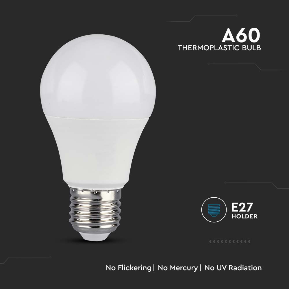 LED Bulb - 10.5W E27 A58 Plastic 6500K 