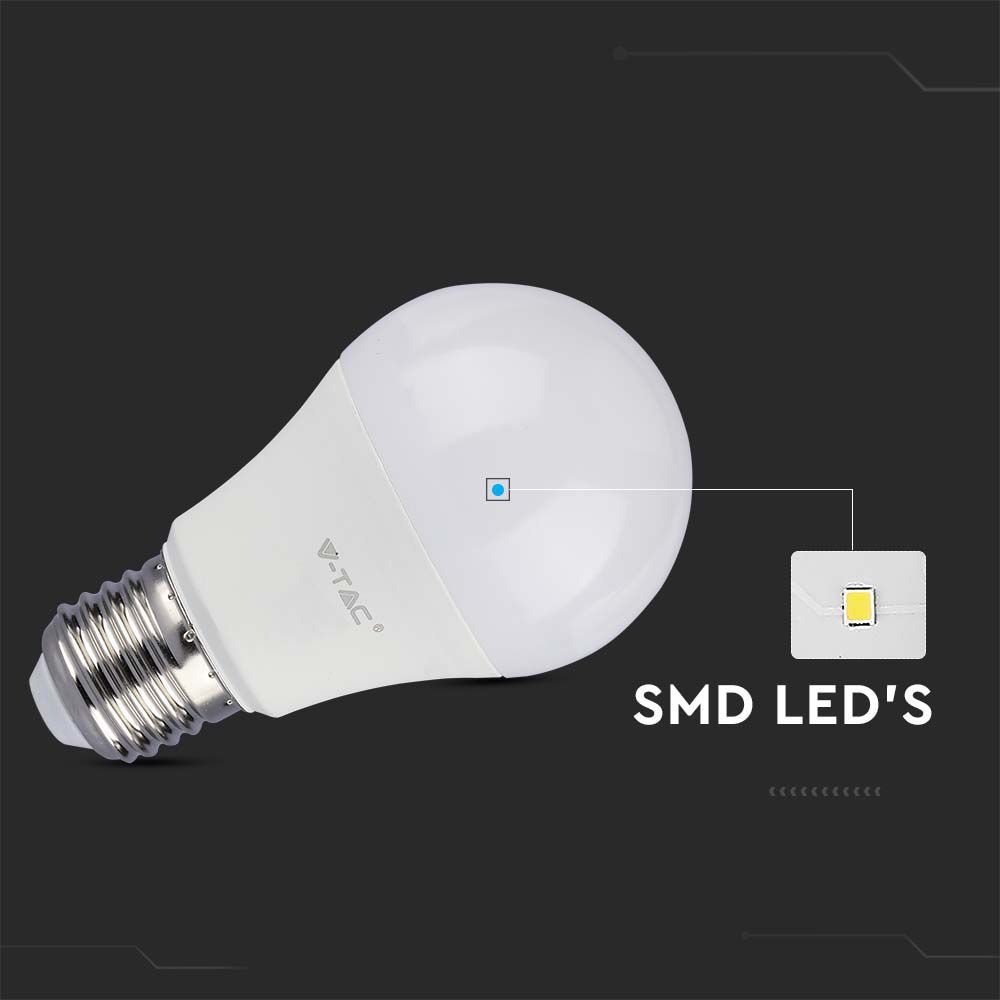 LED Bulb - 10.5W E27 A58 Plastic 4000K