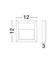 Outdoor wall light Pulsar Square