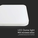 36W LED Dome Light With Sensor SAMSUNG Chip 4000K Round White Frame 